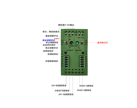 雙通道(dào)帶485通訊噸位模塊